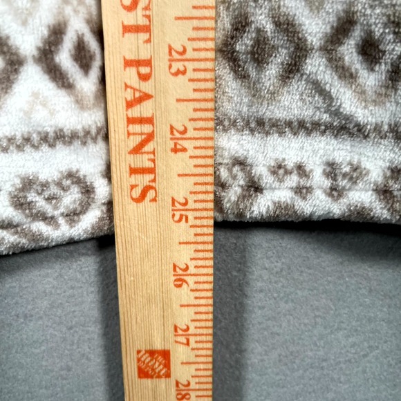 Eddie Bauer Jacket Womens Large White Fair Isle Geometric Quarter Zip Mock Neck - Picture 6 of 8